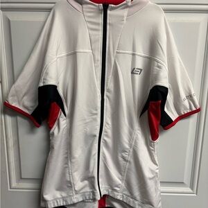 Cycling Jersey — White with Red and Black Accents